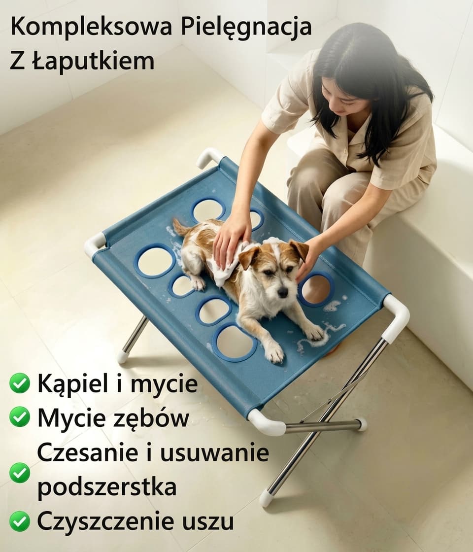 ŁAPUTEK - Stojak do pielęgnacji psa